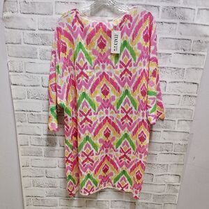 IMAXE Vibrant Patterned Dress - Pink, Green, Yellow
